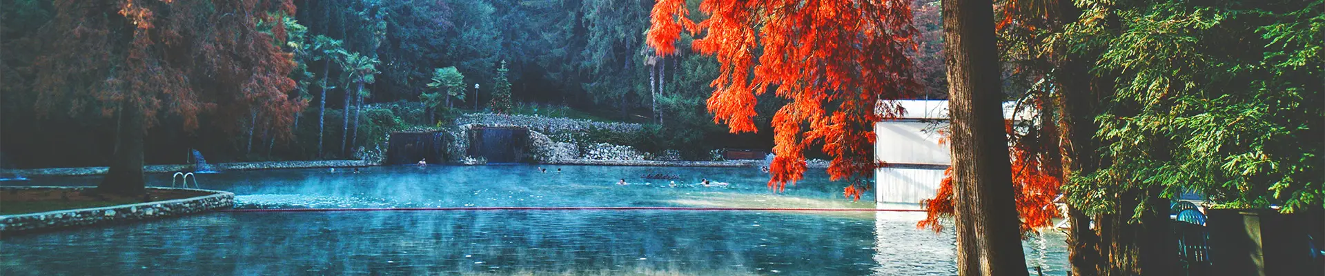 A hot spring with in the Thermal Park of Lake Garda