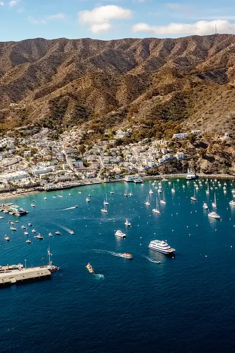 An Aerial View of the Landscape of Catalina Island