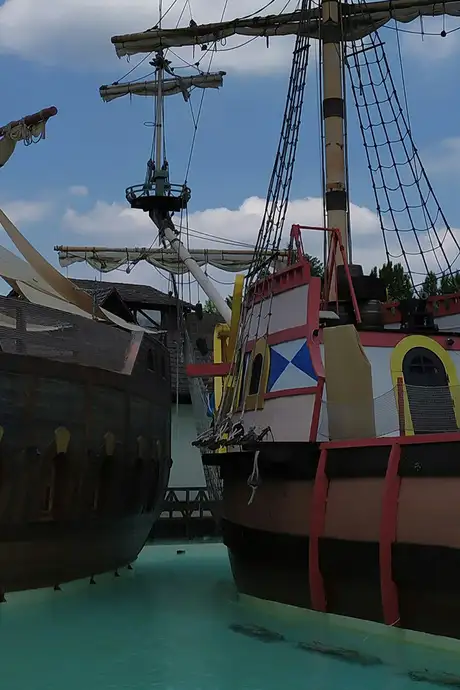 Pirate Ships in Gardaland, Lake Garda, Italy