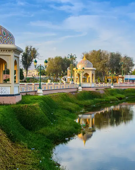 A lakeside walkway in Muscat, Oman