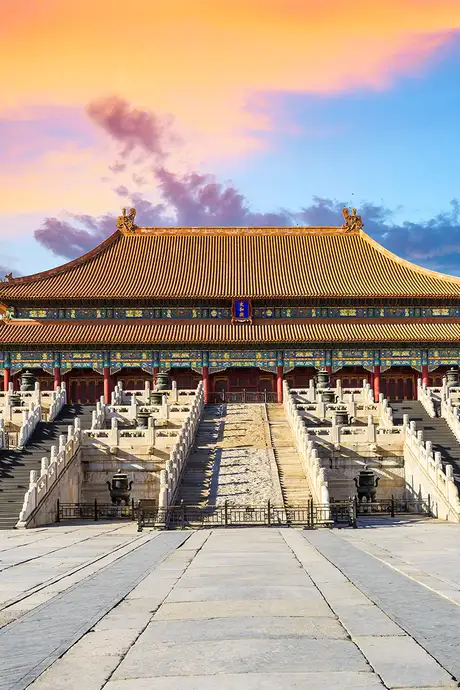 A View of the Forbidden City Palace in Beijing, China