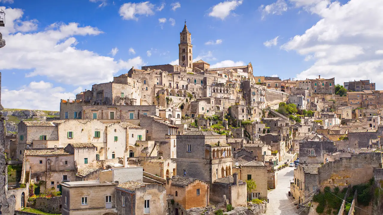 A View of the Skyline of Matera, Italy