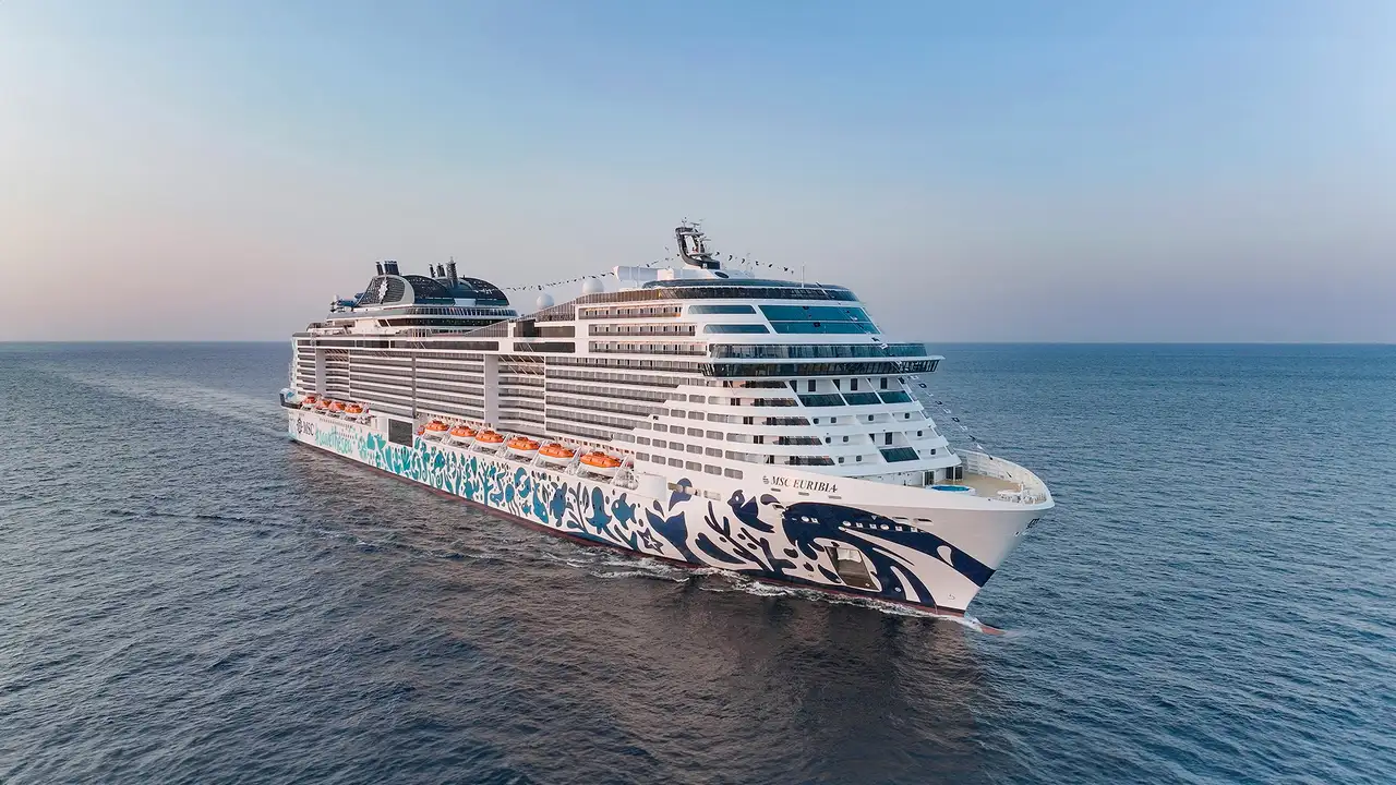 The MSC Eurbia at sea