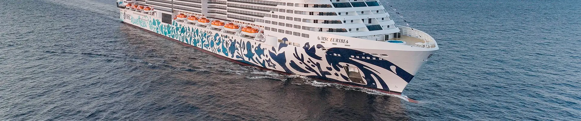 The MSC Eurbia at sea