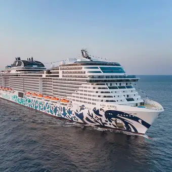 The MSC Eurbia at sea