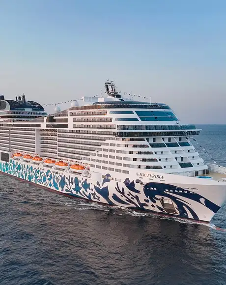 The MSC Eurbia at sea