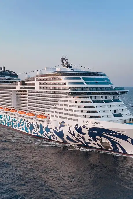 The MSC Eurbia at sea