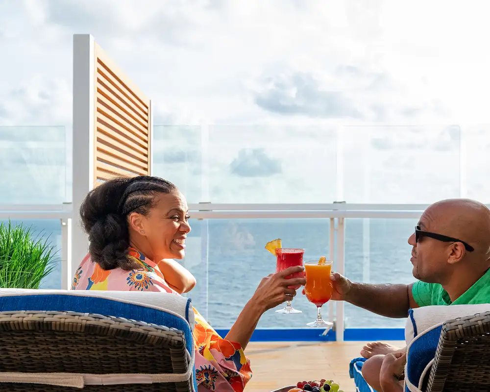 A couple on a Carnival Ship