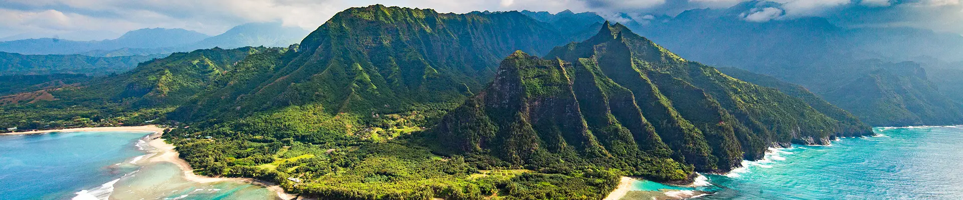An Aerial image of Kauai in Hawaii