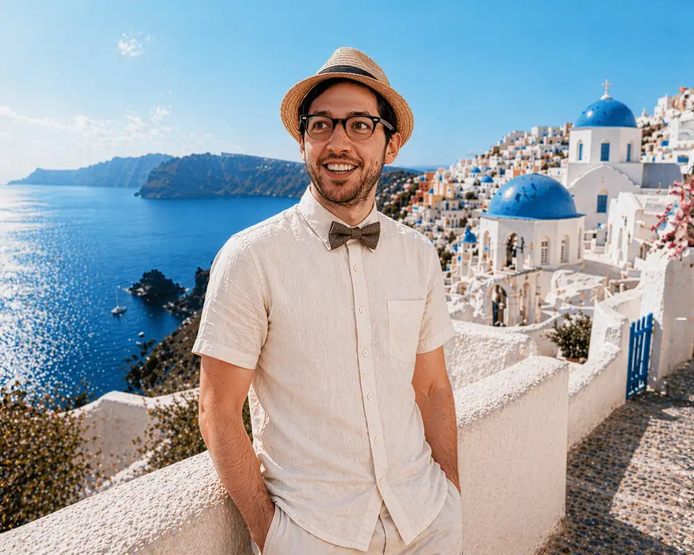Deal Nerd in Santorini, Greece