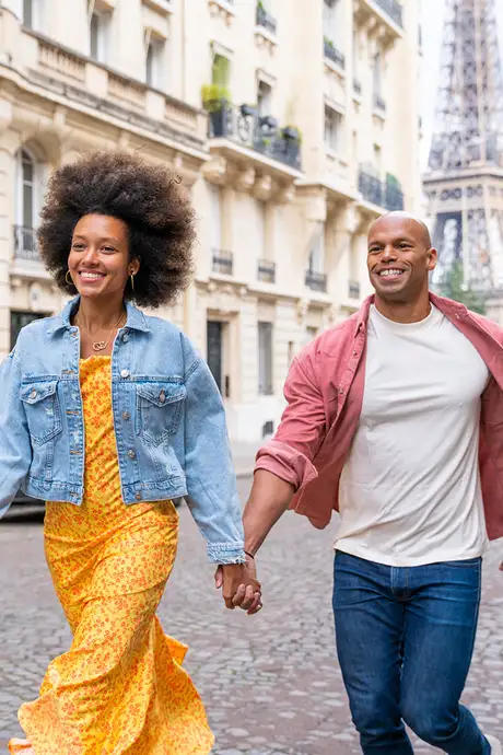 Couple in Paris, France