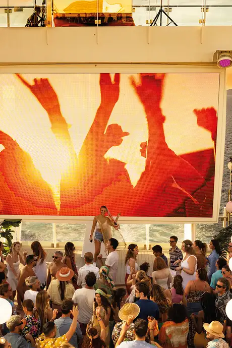 A Party at Sunset aboard a Costa Ship