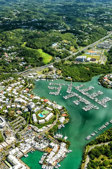 An Aerial View of Pointe A Pitre, Guadeloupe