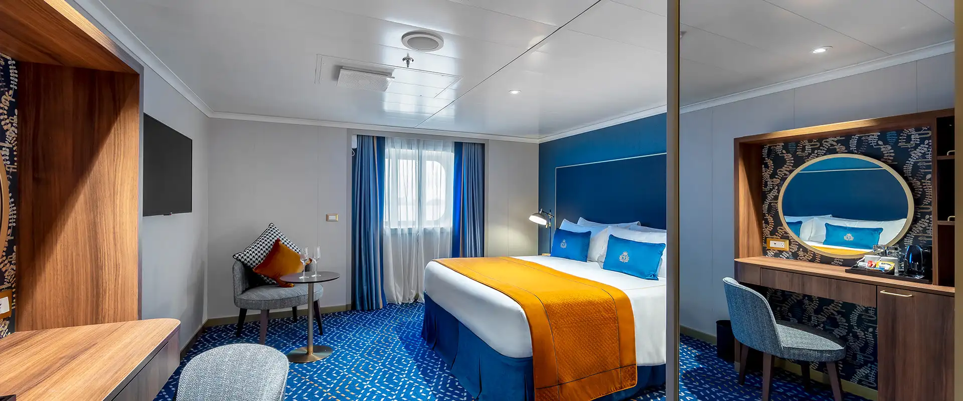 The Ocean View Cabin aboard Cunard Cruises