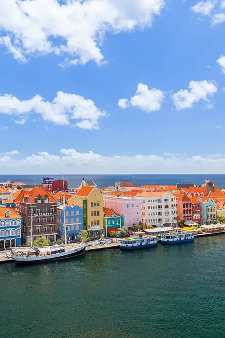 A landscape view of Curacao