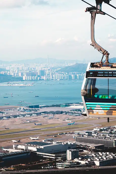 A Cable car in the skies, Hong Kong