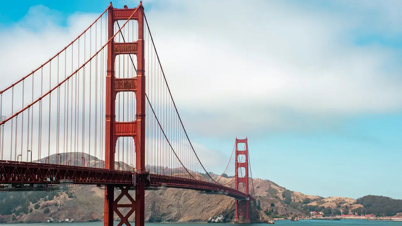 An image of the Golden Gate bridge in San Francisco