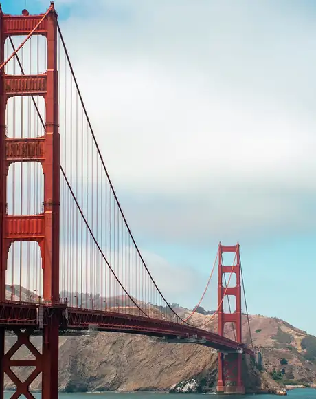 An image of the Golden Gate bridge in San Francisco