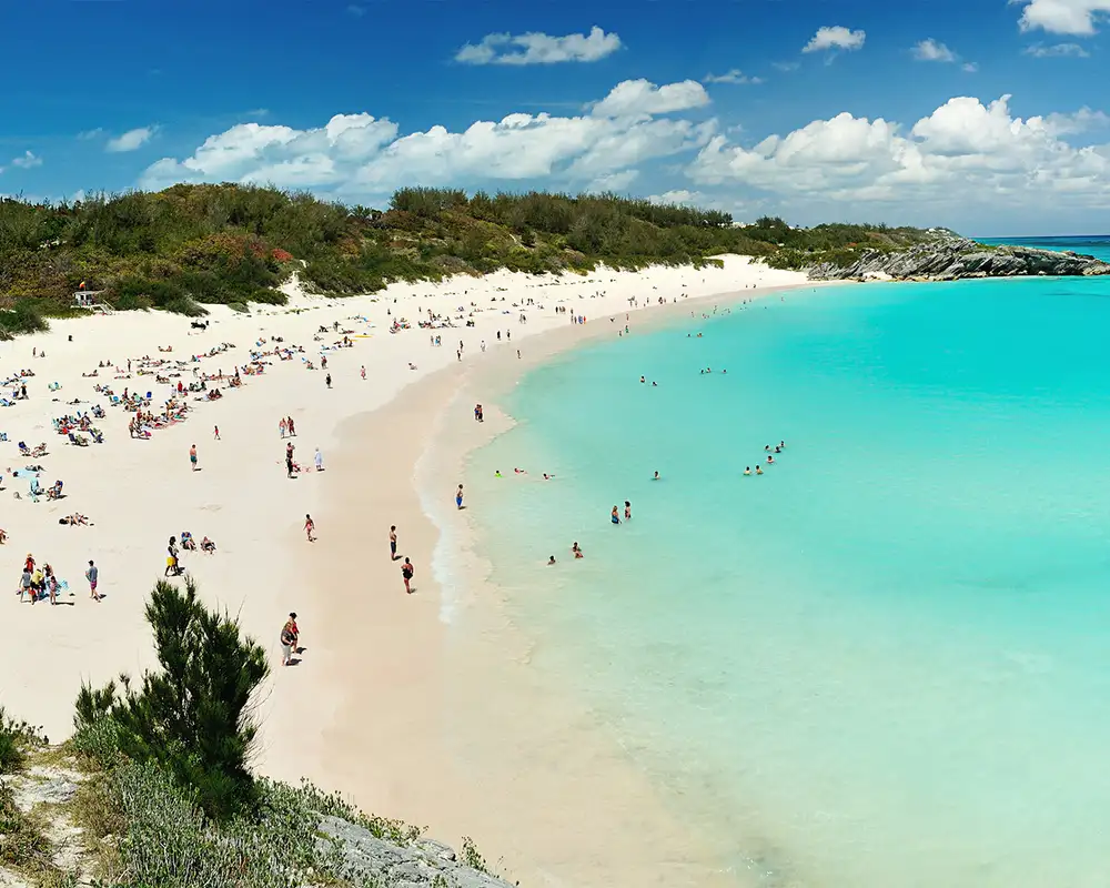A View of Pink Beach in Bermuda