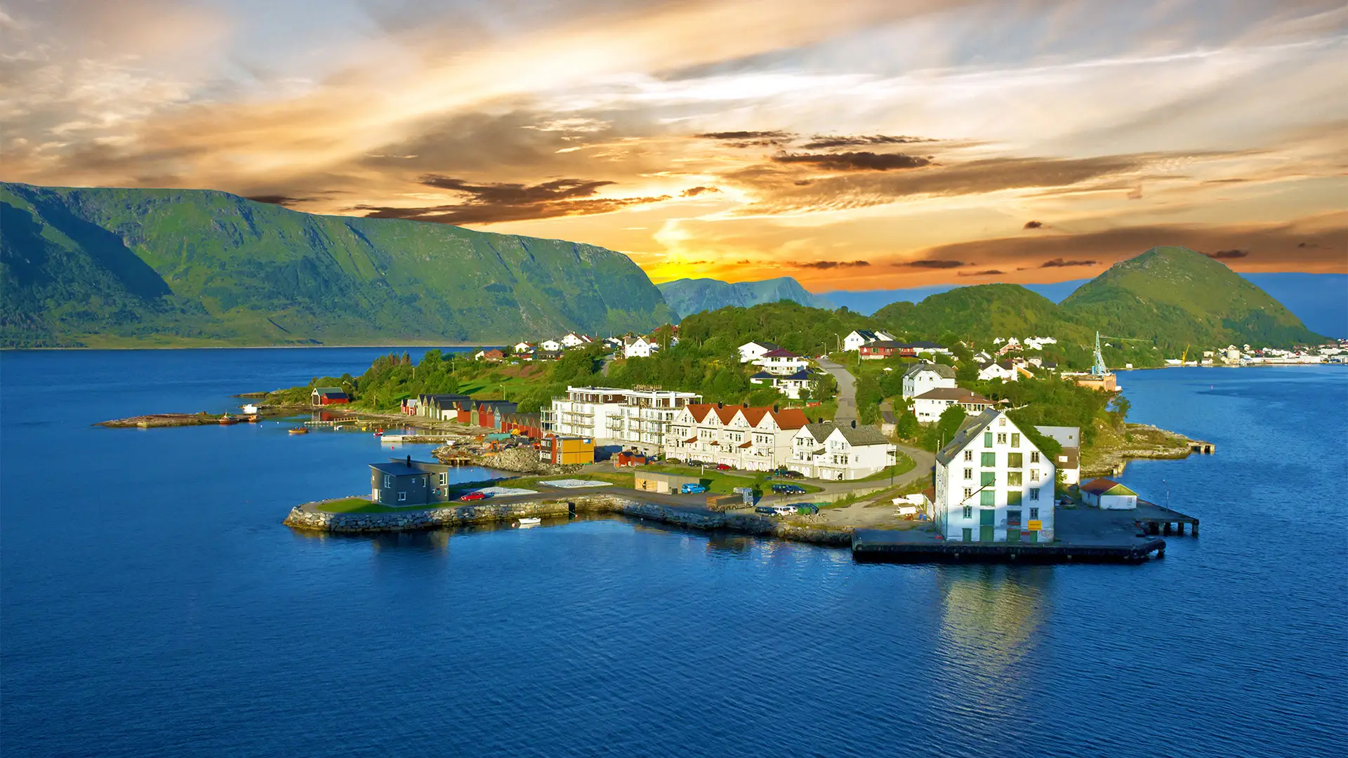 An Aerial View of Alesund, Norway