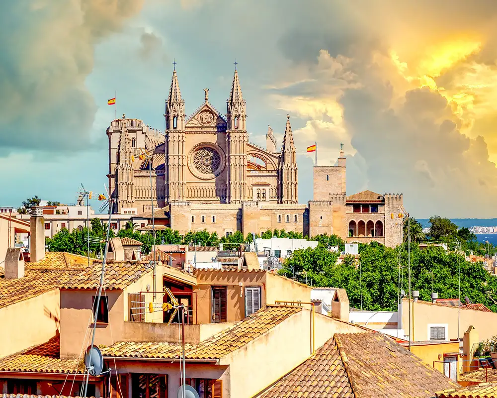The Skyline of Majorca with the La Seu Cathedral in view