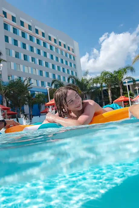 Children in the pool at the Universal Endless Summer Resort Surfside Inn