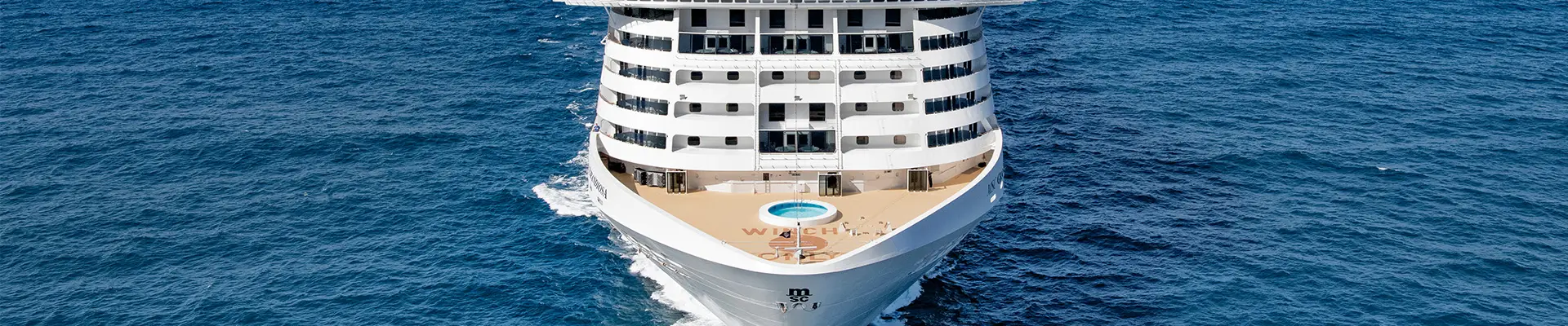 An image of an MSC Ship at sea