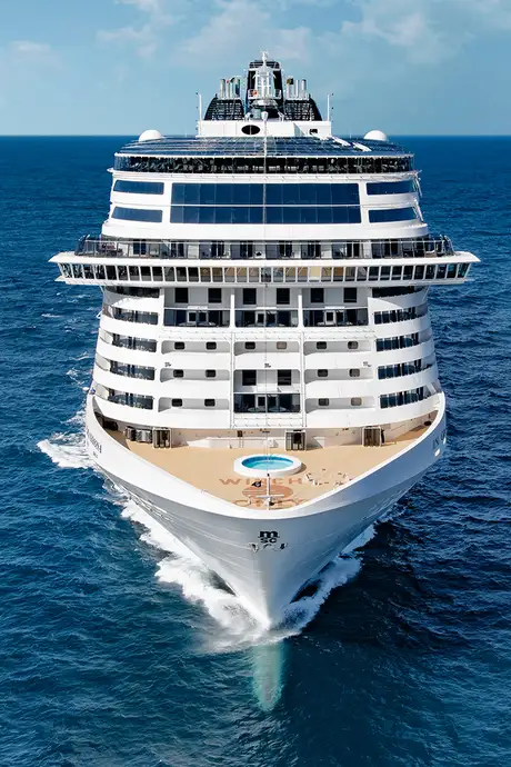 An image of an MSC Ship at sea