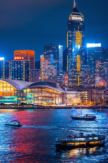 A view of Hong Kong from the waterfront