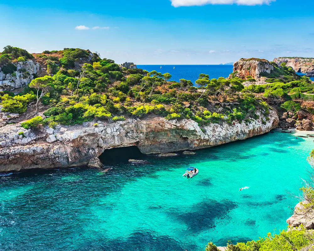 A view of cliffs in Majorca