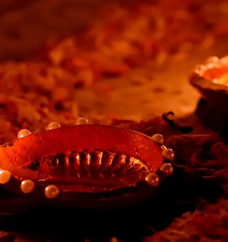 Candles as a part of the Diwali Festival