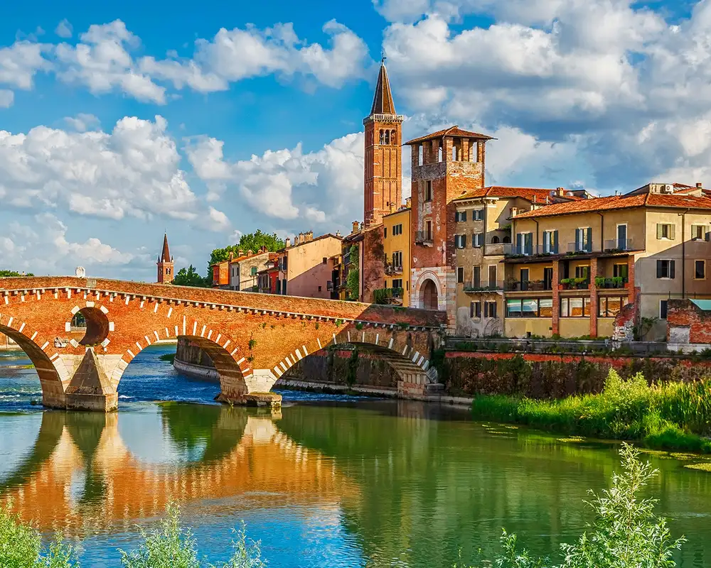 A historic battlement inside of Verona