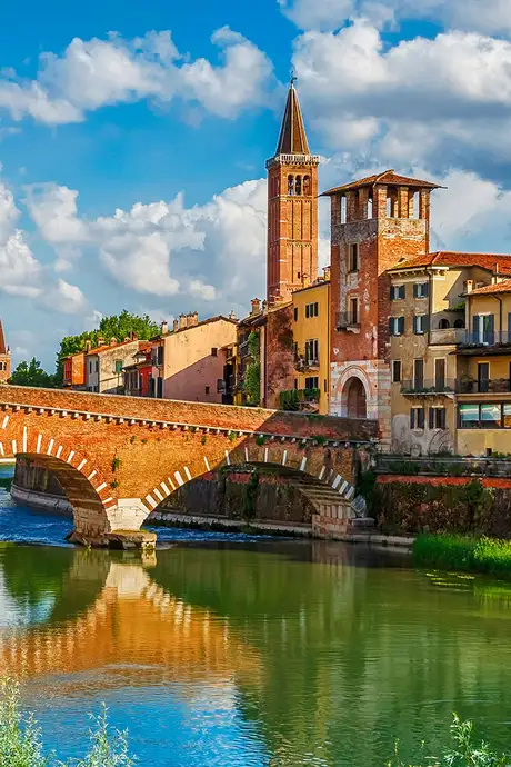 A historic battlement inside of Verona