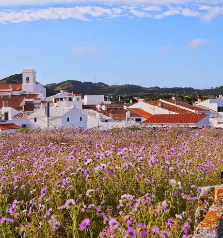 A View of Es Mercadal in Menorca