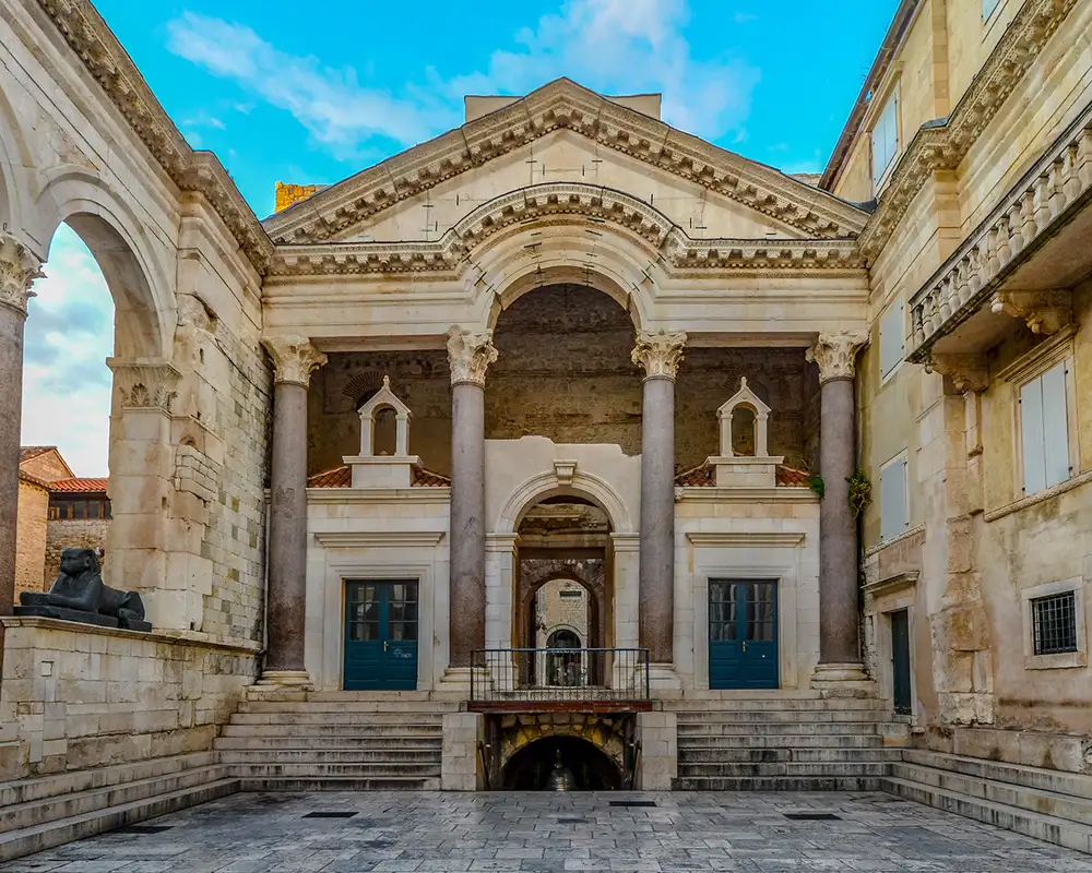A View of Diocletian's Palace in the old town section of Split, Croatia