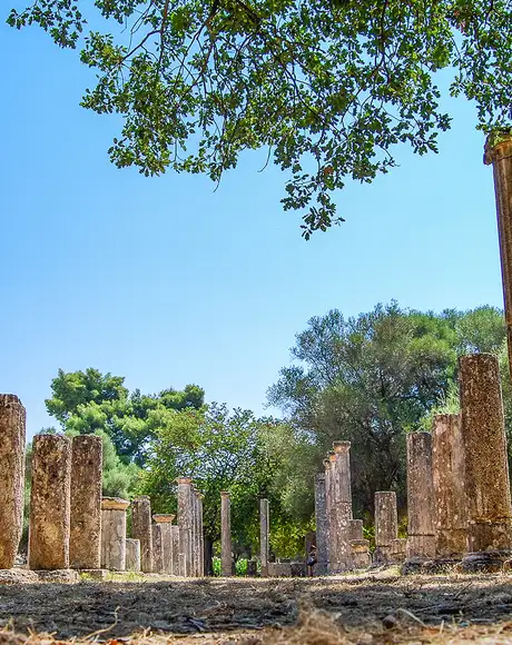 The pillars of Olympia, Greece