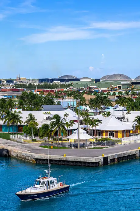 An Aerial View of Freeport, Grand Bahama