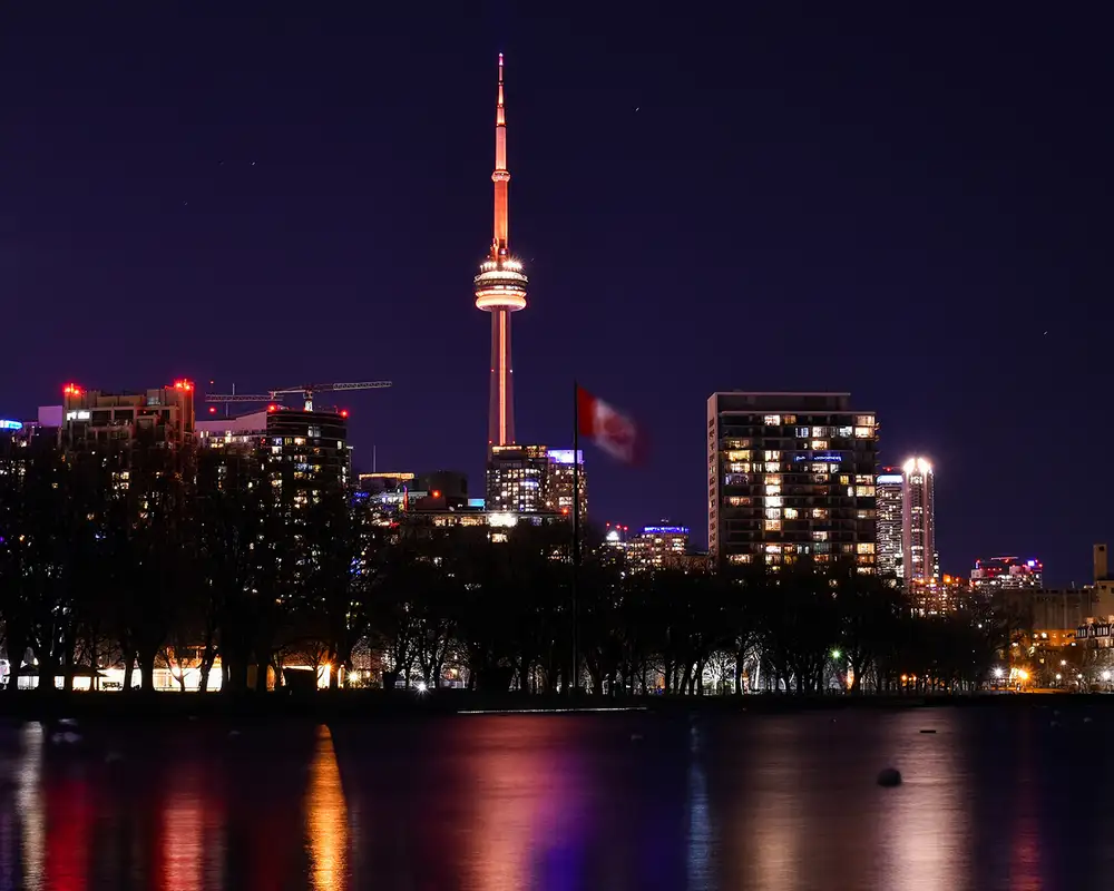 The Skyline of Toronto at Night