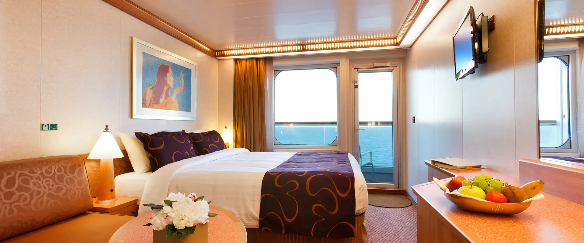 A Ocean View Cabin aboard a Costa Ship