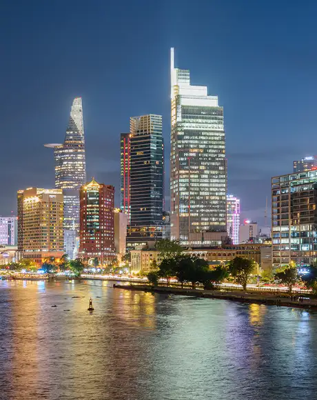 The Skyline of Ho Chi Minh City, Vietnam
