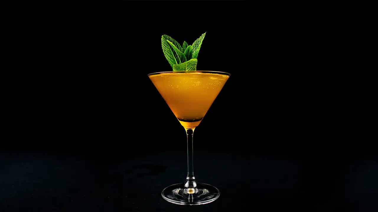 A orange cocktail