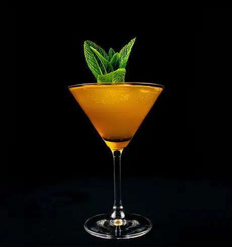A orange cocktail