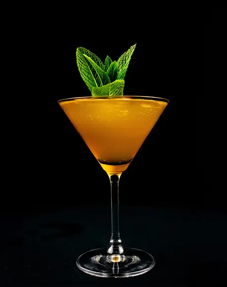 A orange cocktail