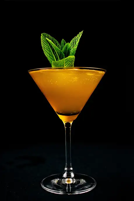 A orange cocktail