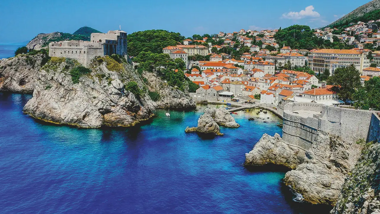 An Image of the Walls of Dubrovnik in Croatia