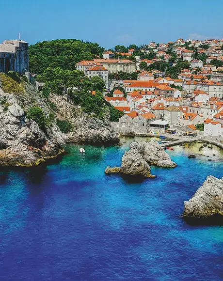 An Image of the Walls of Dubrovnik in Croatia