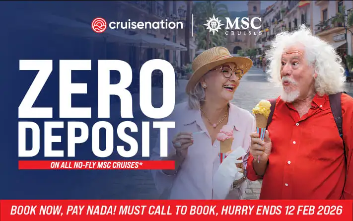 MSC Cruises Zero Deposit