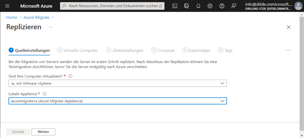 Das Konfigurieren der Quelleinstellungen für die Replikation