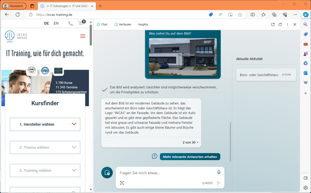 Bing-Copilot hilft bei der Bildanalyse