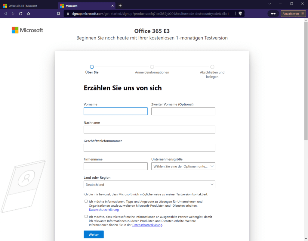 Der Standort des Azure-AD-Tenants wird beim Anlegen Desselben definiert und lässt sich nicht mehr ändern.
